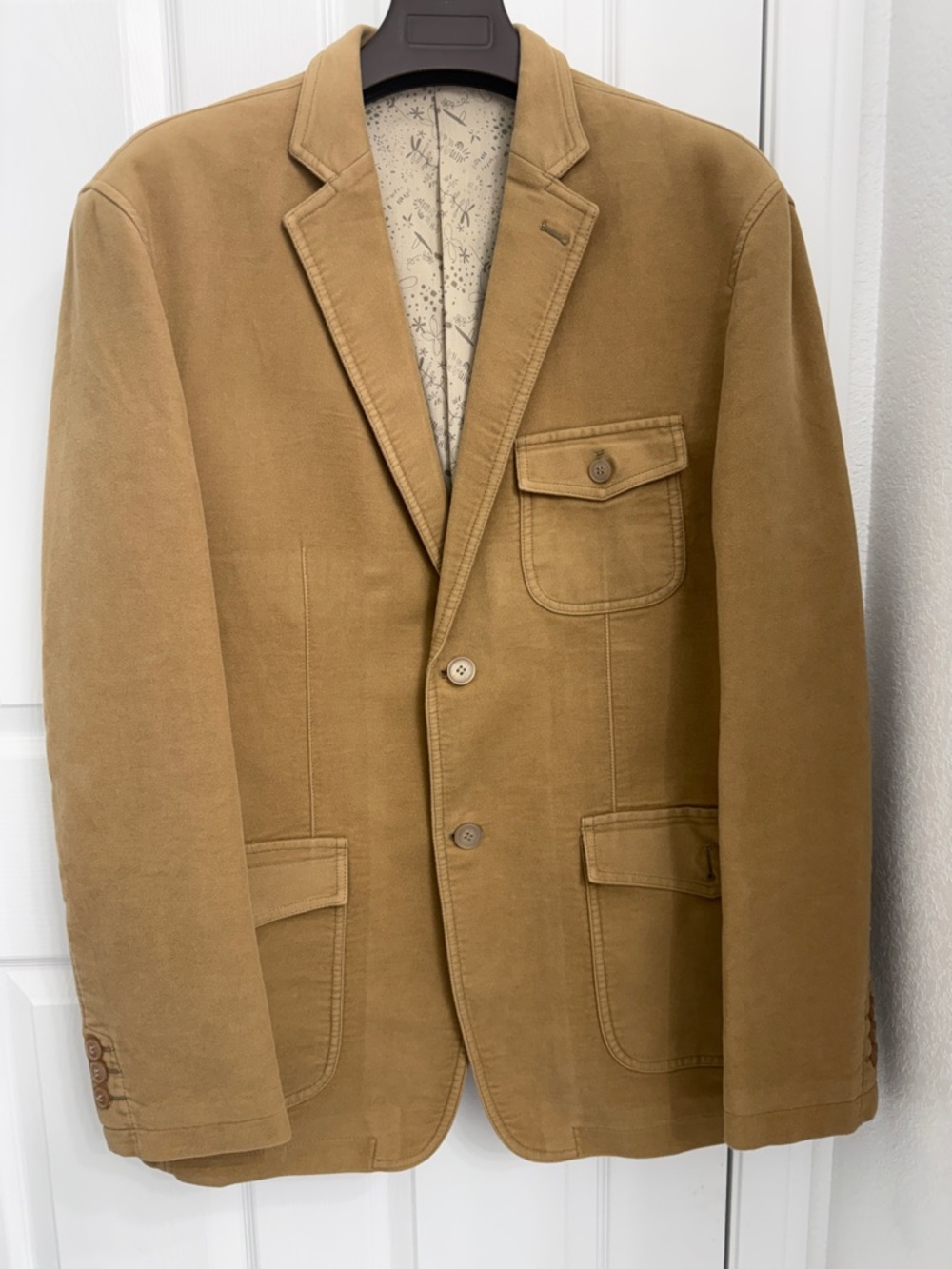 Giorgio Armani Tan Cotton Sport Coat Blazer